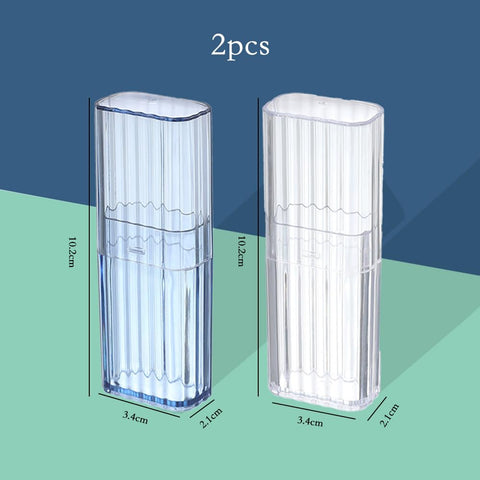 Portable Cotton Bud Holder & Toothpick Holder, 2 Pack Travel Organizer