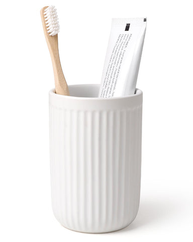 BosilunLife Toothbrush Holders for Bathroom Countertop, 320ml/11Oz Reusable Ceramic Toothbrush Holders Cup for Toothbrush and Toothpaste