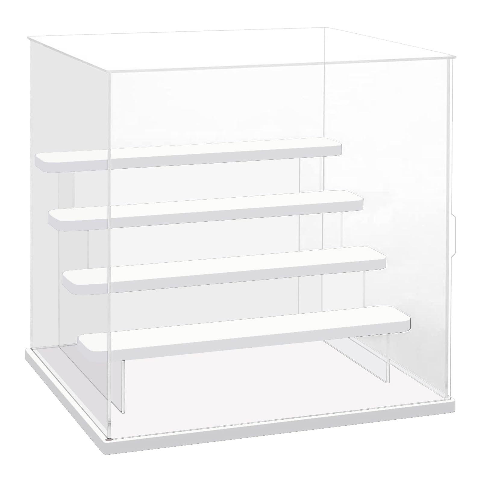 Nynelly 5 Tier Clear Acrylic Display Case for Models, Mini Figures, Pop Mart, Labubu, Sonny Angel, Smiski - Assemble Dustproof Display Box with Door