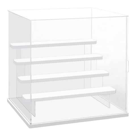 Nynelly 5 Tier Clear Acrylic Display Case for Models, Mini Figures, Pop Mart, Labubu, Sonny Angel, Smiski - Assemble Dustproof Display Box with Door