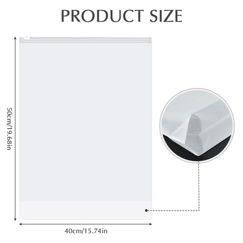 OctBird 40 PCS 50x40CM Frosted Concave Zip Pouches,Resealable Large Ziplock Bags - Packing & Organiser Bags for Clothes, Travel & Storage