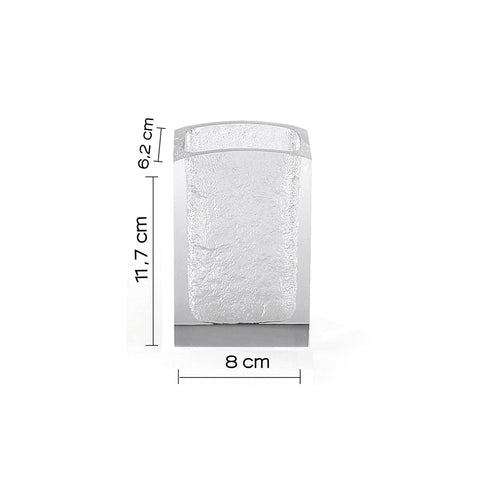 Gedy Antares Brush Holder, Resin, White, 6.2 x 8 x 11.7