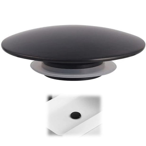 1 Pcs Basin Waste Sink Plug Cap, 66mm Matte Black Pop Up Plug for Bathroom or Kitchen