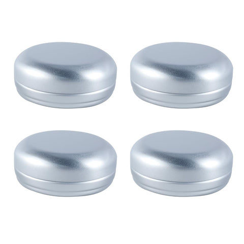 Enwye 4pcs Round Aluminum Soap Container Lightweight Travel Soap Dish with Drain for Bathroom & Portable Use