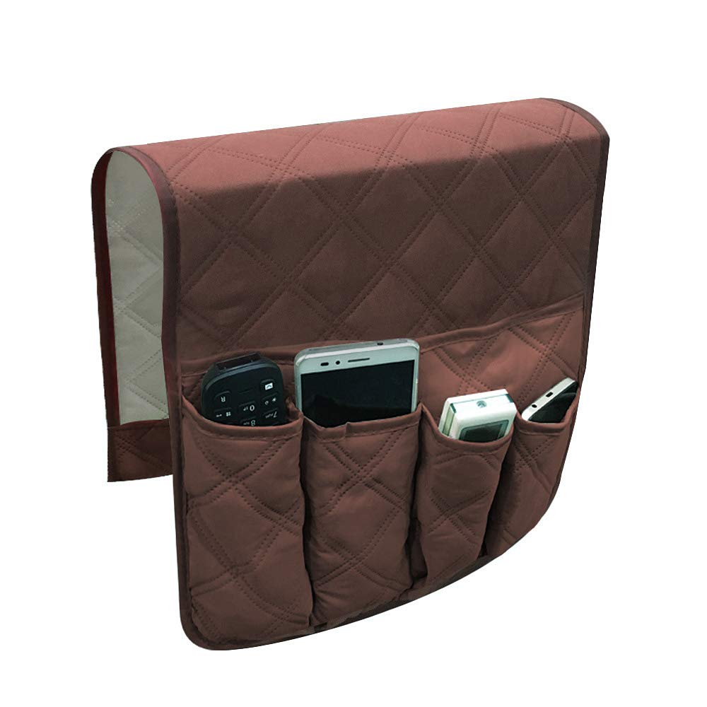 Sofa Chair Armrest Storage Organizer Non-Slip Couch Recliner Remote Control Holder Waterproof Sofa Arm Tidy Hanging Storage Bag with 5 Pockets Holder