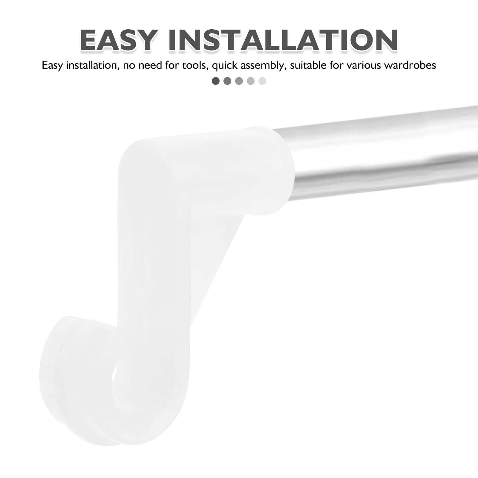 Outanaya 10 pack Wardrobe Hook Clothes Rod Bracket Support Closet Rod Holder Hooks Wardrobe Rail Support for Hanging Clothes Bedroom Hook Space