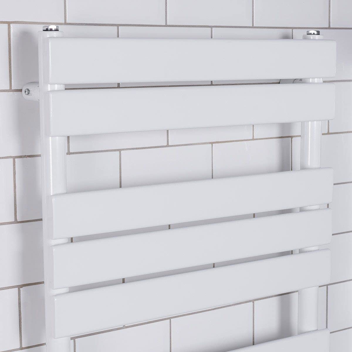 Warmehaus Flat Panel Heated Towel Rail Radiator 1800x600mm Bathroom White