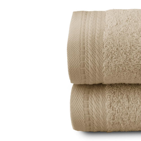 Top Towel - Premium - Large Bath Towels - Bath Towels - 2 Face Towels or Bidet -30x50cm - 100% Cotton - 600g - Camel