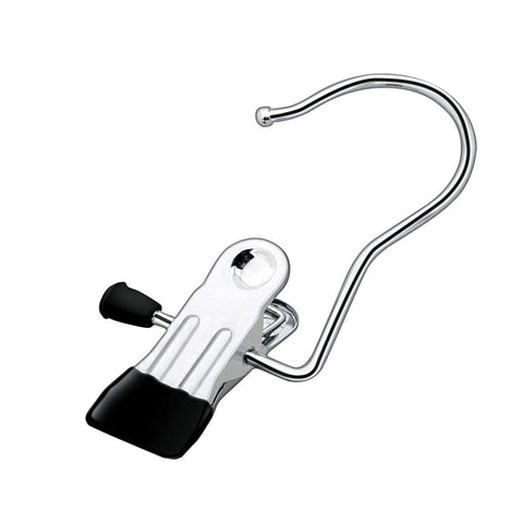Coideal Laundry Hooks Hanging Clips, 8 Pcs Metal Boot Hangers Portable Clothes Pegs Drying Clips for Coat Hat Gloves (Black)