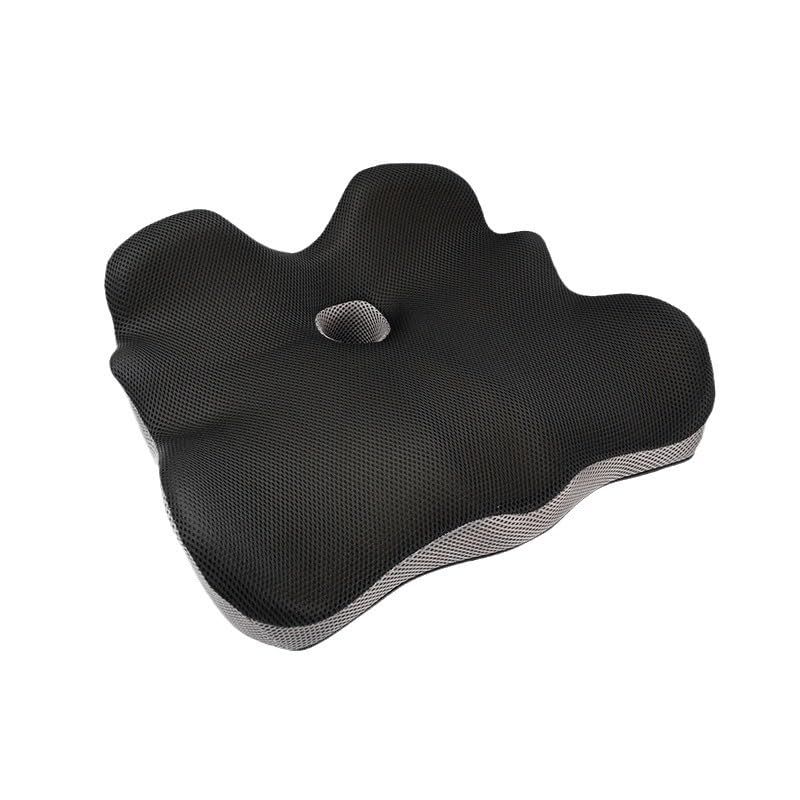 AmzHandler Memory Foam Seat Cushion, Comfort Chair Pad for Home, Office, Car and Daily Use, Ergonomic Support Cushion for Driving and Sitting, Black