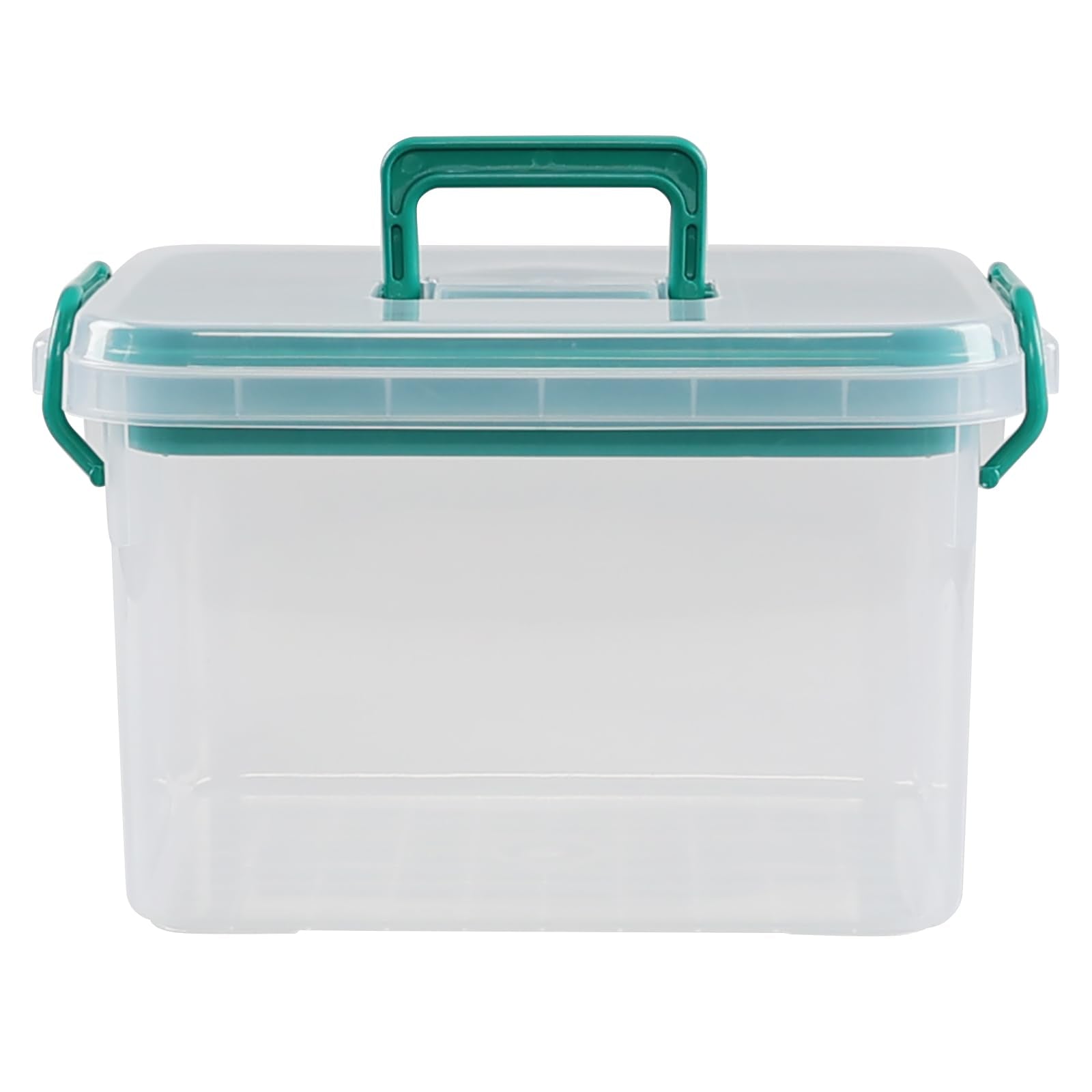 Gloreen Empty First Aid Organizer Box, Clear Medicine Storage Box with Lid
