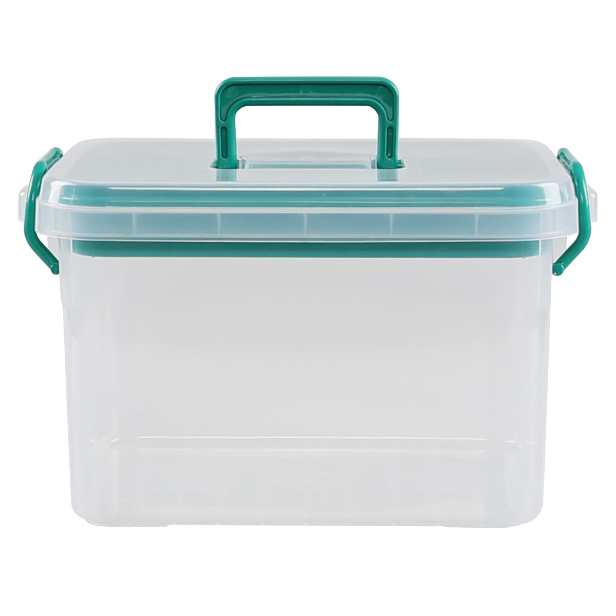 Gloreen Empty First Aid Organizer Box, Clear Medicine Storage Box with Lid