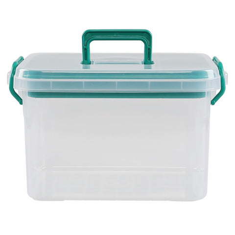 Gloreen Empty First Aid Organizer Box, Clear Medicine Storage Box with Lid