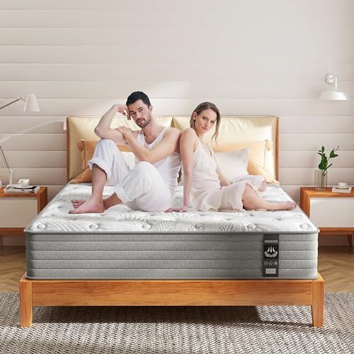 CIUANCE Double Size Mattress 4FT6, 10 Inch Gel Infused Double Mattress with Individual Pocket Springs for Ultimate Support & Pressure Relief