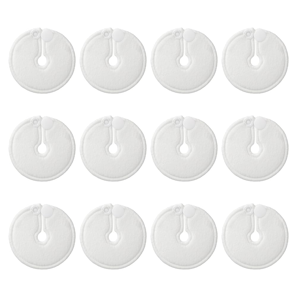 Hsthe Sea 12 Pieces G Tube Pad Holders Reusable Feeding Tube Supplies For Feeding Support Abdomen Button Cover Breastfeeding Nursing (White)
