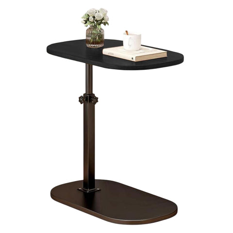 SHEBUYLLI Small Side Table, C Shaped Bed Side Table for Living Room Bedroom
