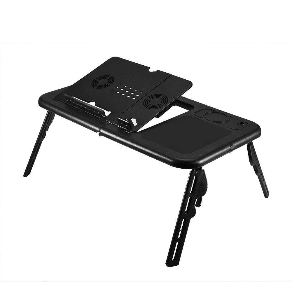 Adjustable Folding Laptop Desk, Portable Computer Table Stand with Vented Cavities for Bed Couch Chair Home Office Travel