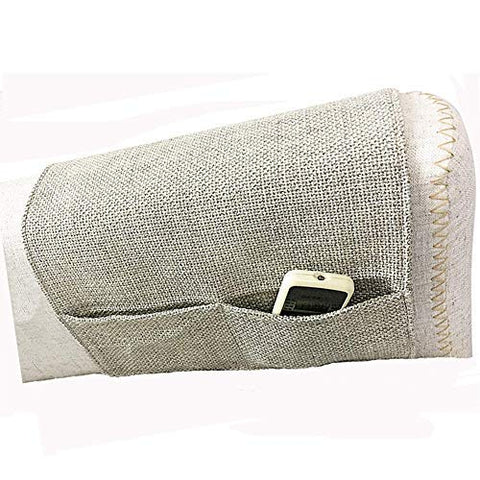 JINTN Linen Sofa Armrest Organiser Armrest Caddy Pocket Organizer Recliners Sofa Couch Arm Chair Caddy TV Remote Control Holder Organizer Cell Phone