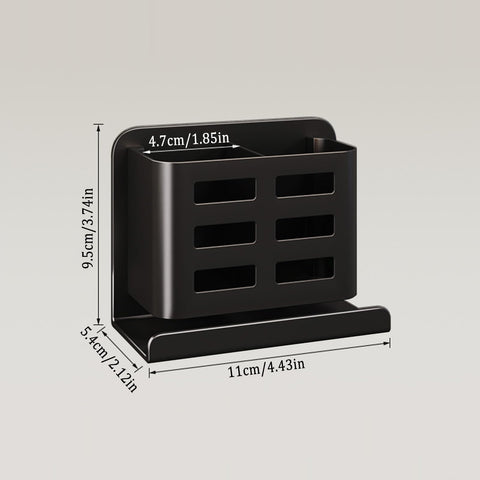 YESENT Black Toothbrush Holder wall Mount, Aluminum，No Drilling Required
