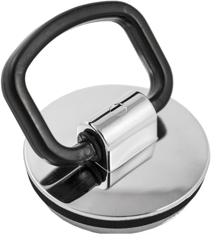 Taps2Traps® 38mm Bathroom Basin Plug With Large Easy Grip Handle - Polished Chrome Effect Plastic With Rubber Seal