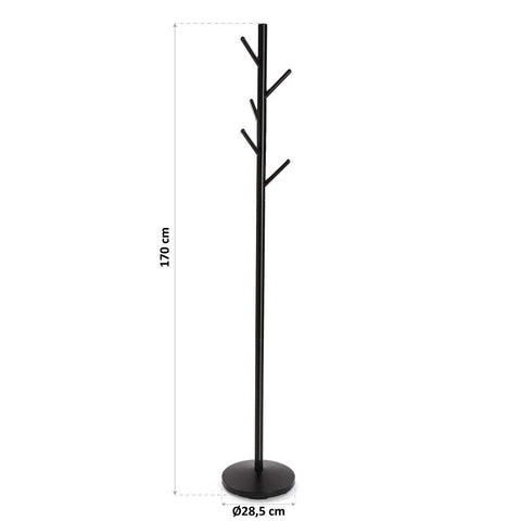 Versa Coat Stand Adelisa 28,5x28,5x170 cm Black