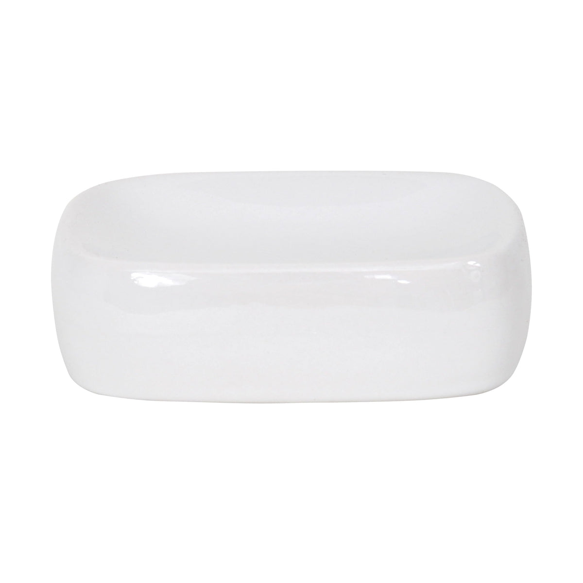 MSV Ceramic Soap Holder, White