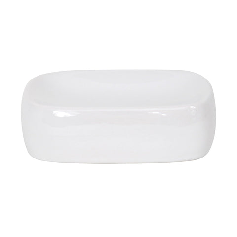 MSV Ceramic Soap Holder, White