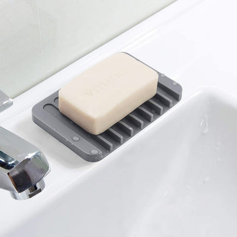 1 Pc Soap Dish,Soap Box,Soap Dish with Drainage(Gray)