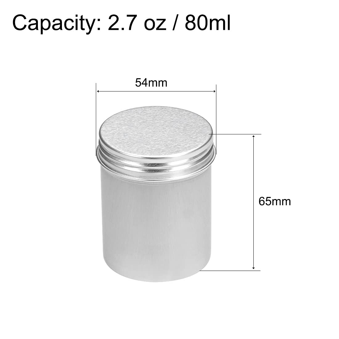 sourcing map 6 Pack 4.4oz Round Aluminum Cans Tin Can Screw Top Metal Lid Containers for Crafts, 130ml