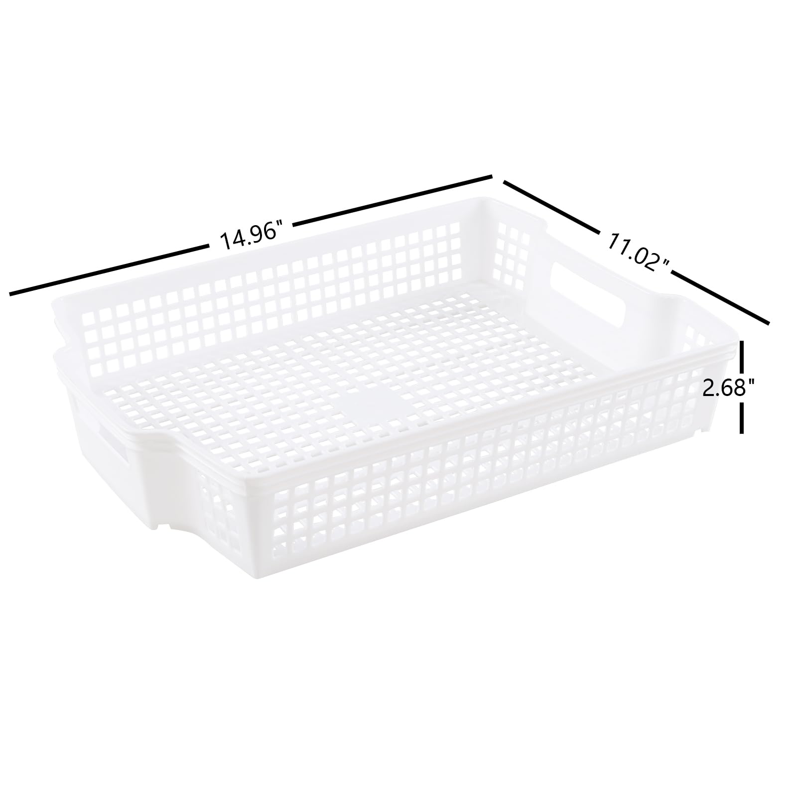 Xowine 6-Pack Stackable Paper Trays with Handles, Modern Desktop Organizer