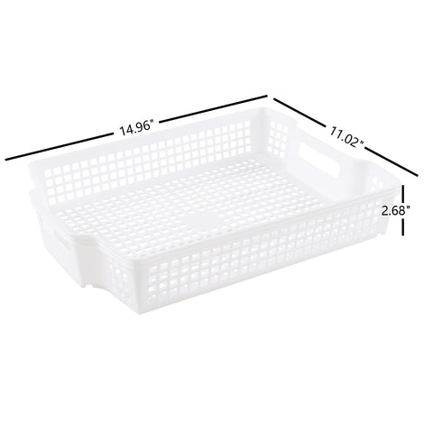 Xowine 6-Pack Stackable Paper Trays with Handles, Modern Desktop Organizer