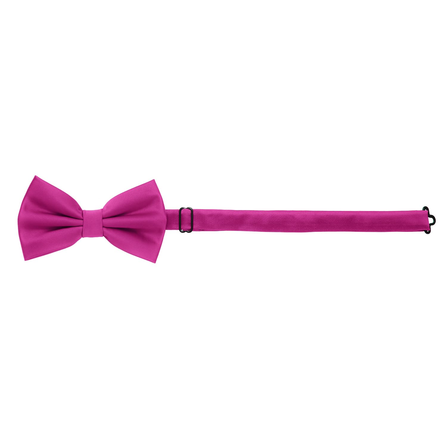 MASADA bow tie magenta - men's accessory in silk-look, continuously adjustable, handmade with hook closure - 12 x 6 cm