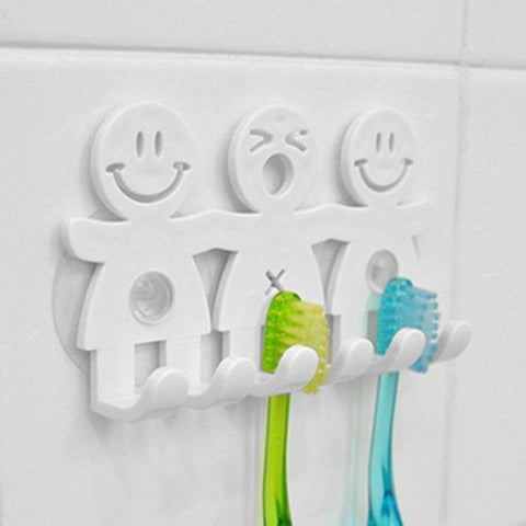 PSL Cute Toothbrush Holders Hooks with Suction Cup Tooth Brush Holder Bathroom Sucker Toothbrush Holder