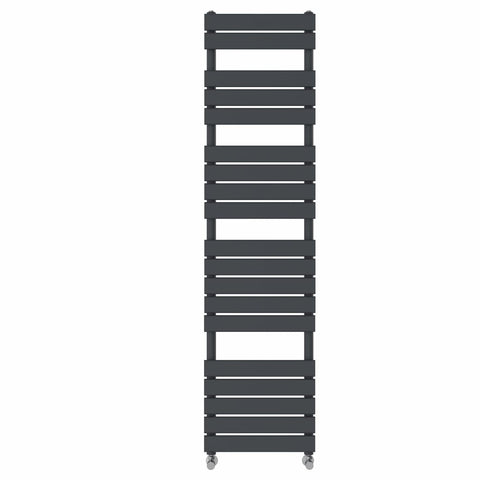 NRG Flat Panel Bathroom Heated Towel Rail Radiator 1800 x 450mm Anthracite