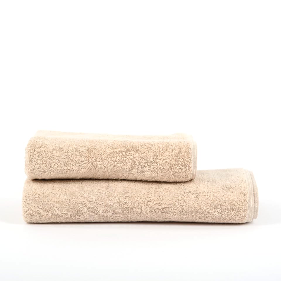 Ekorganix Hemp Cotton Towel, 500 GSM, 50/50 Blend, Short-Loop Terry, Pre-Shrunk, Durable Natural Fibre Bath Towel (Single Bath (70x140cm))