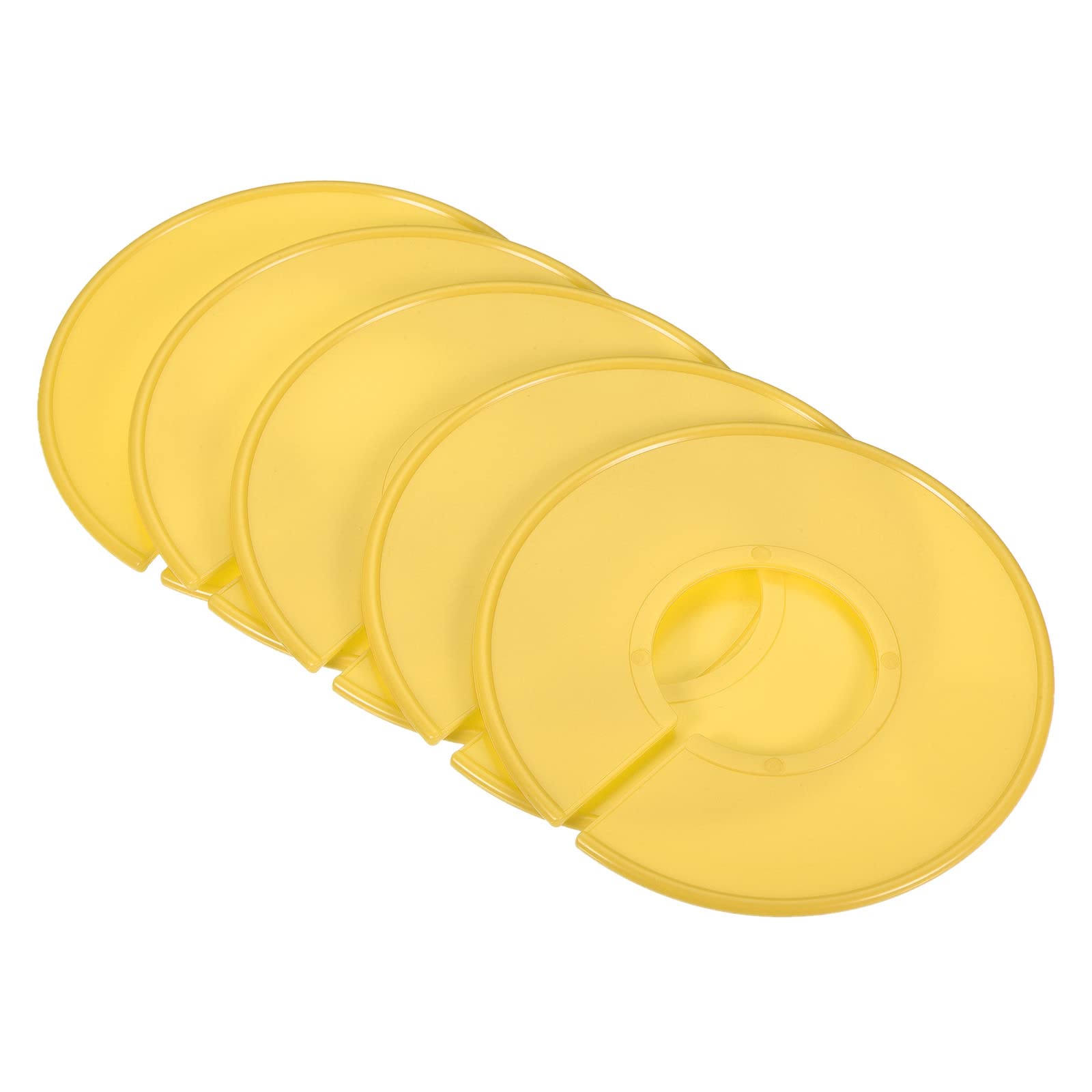 PATIKIL Clothes Dividers 20 Pack Blank Clothing Rack Size Sorting Reusable Wardrobe Round Hanger Separator, Yellow