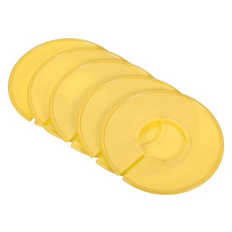 PATIKIL Clothes Dividers 20 Pack Blank Clothing Rack Size Sorting Reusable Wardrobe Round Hanger Separator, Yellow