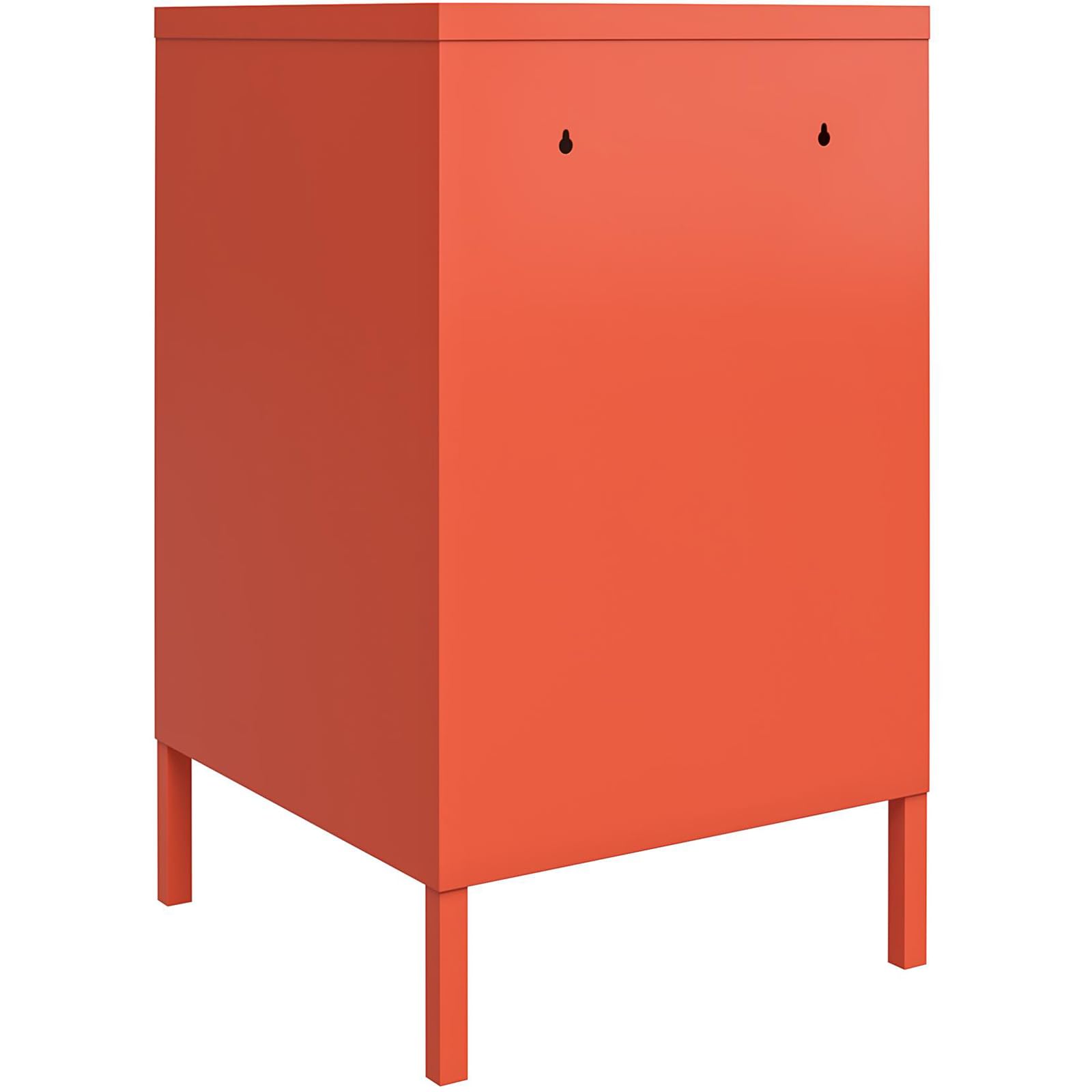DHP Cache Metal Locker End Table Orange