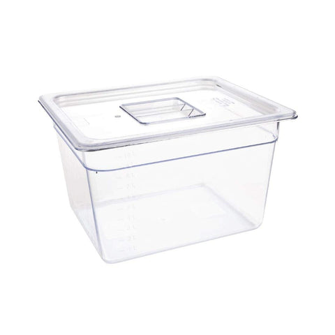 Vogue 1/2 Gastronorm Container 200mm 10.8 Litre Catering Food Storage Pan, Transparent