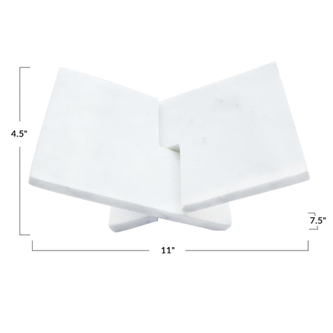 Bloomingville Decorative Marble Book Holder, White