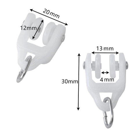 Ceiling Curtain Track Accessories Flexible Bendable Curtain Track Rollers Plastic Drapery Rail Sliding Glider for Windows Shower Curtain Tracks