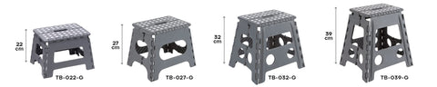 Arregui TB-027-G - Multi-Purpose Folding Stool, 290 x 220 x 270mm, Grey.