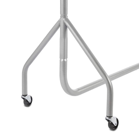The Shopfitting Shop HEAVY DUTY SILVER GREY Clothes Rail 6ft Long x 5ft High Garment Storage Rack 32mm Steel Tube