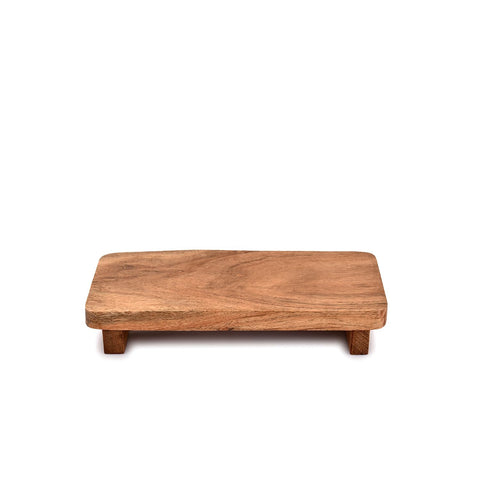 EDHAS Soapdish Acacia Wood Decorative Soap Dispenser Tray for Display Rustic Kitchen Bathroom Counter Sink Organizer for Soap Bottles