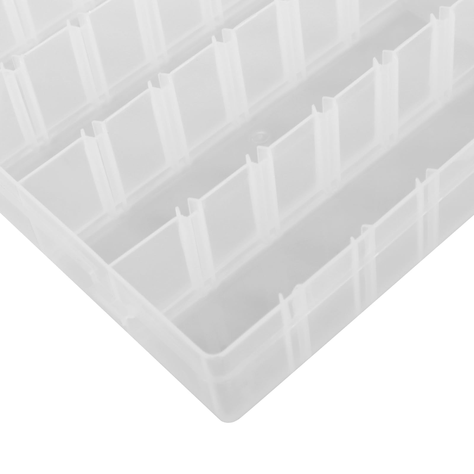 MANCHAP 6 PCS 36 Grids Adjustable Plastic Jewellery Storage Box, Clear Bead Storage Box for Earrings, Small Accessories