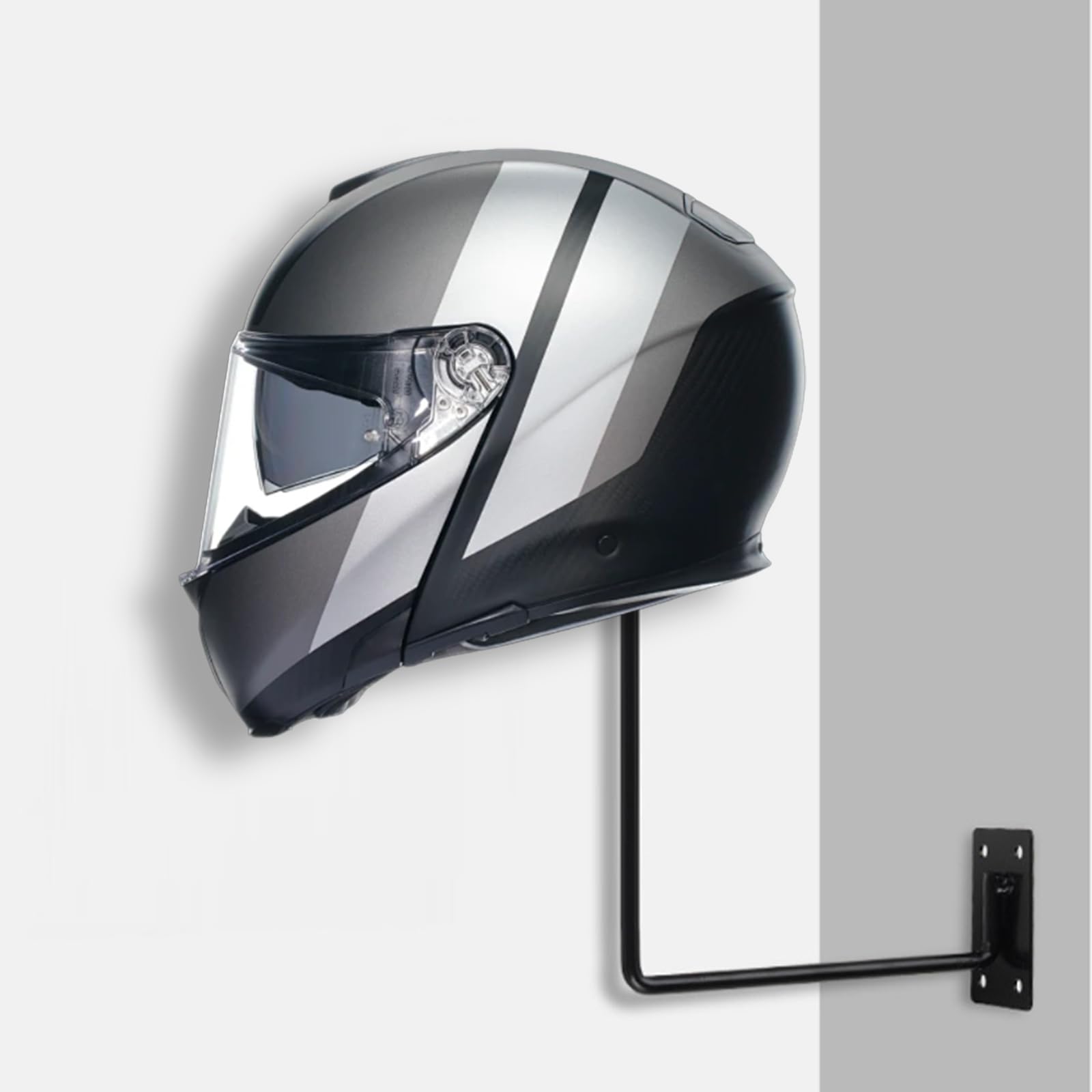 2 Pcs Wall Mounted Helmet Holder, Hat Holder Display Stand, Metal Helmet Display Rack Stand, Black Ball Storage Rack