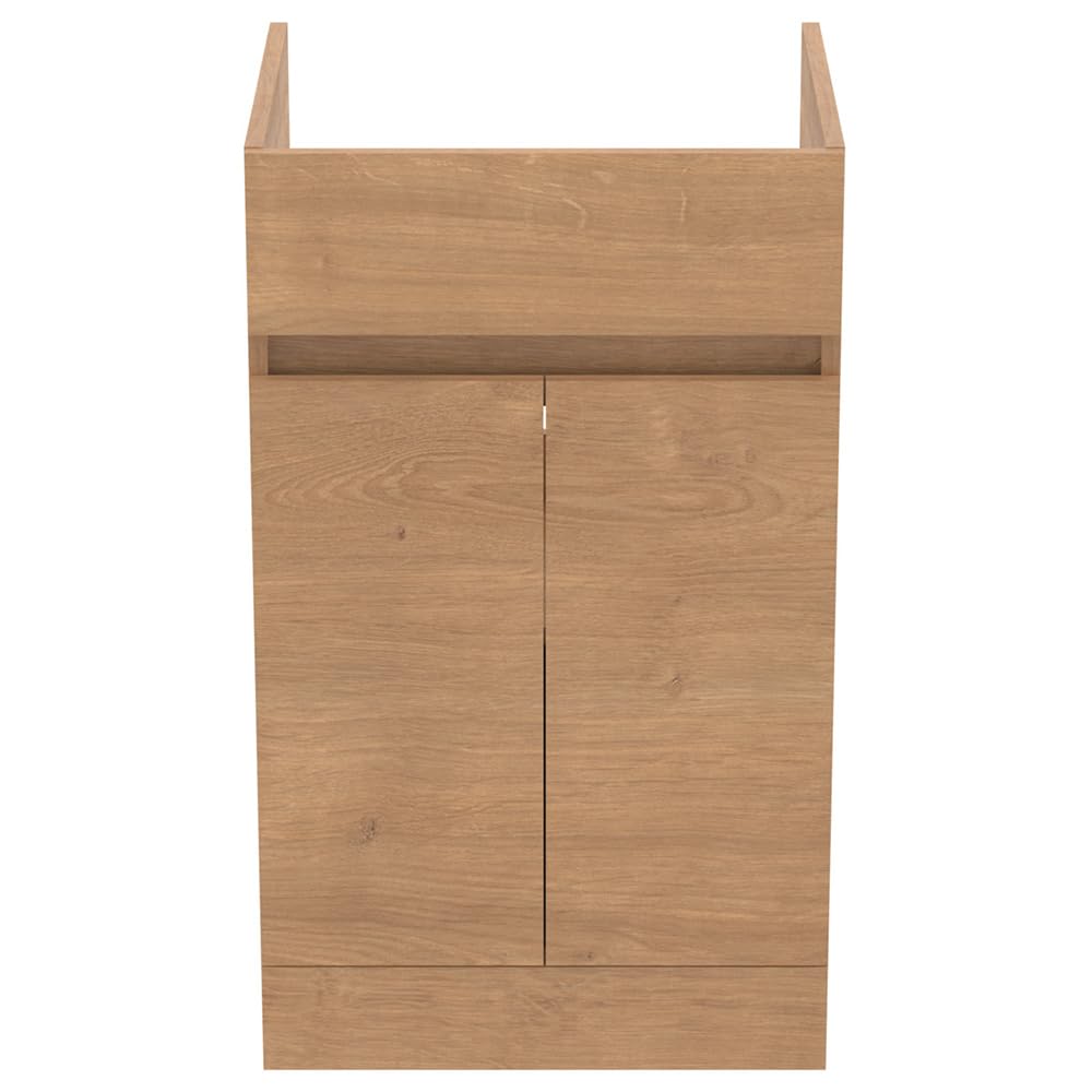 Ideal Standard Bathroom Vanity Units Eurovit+ 50cm floor standing vanity unit with 2 doors, R0255Y8, Natural Oak