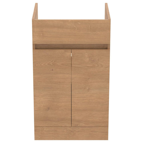 Ideal Standard Bathroom Vanity Units Eurovit+ 50cm floor standing vanity unit with 2 doors, R0255Y8, Natural Oak
