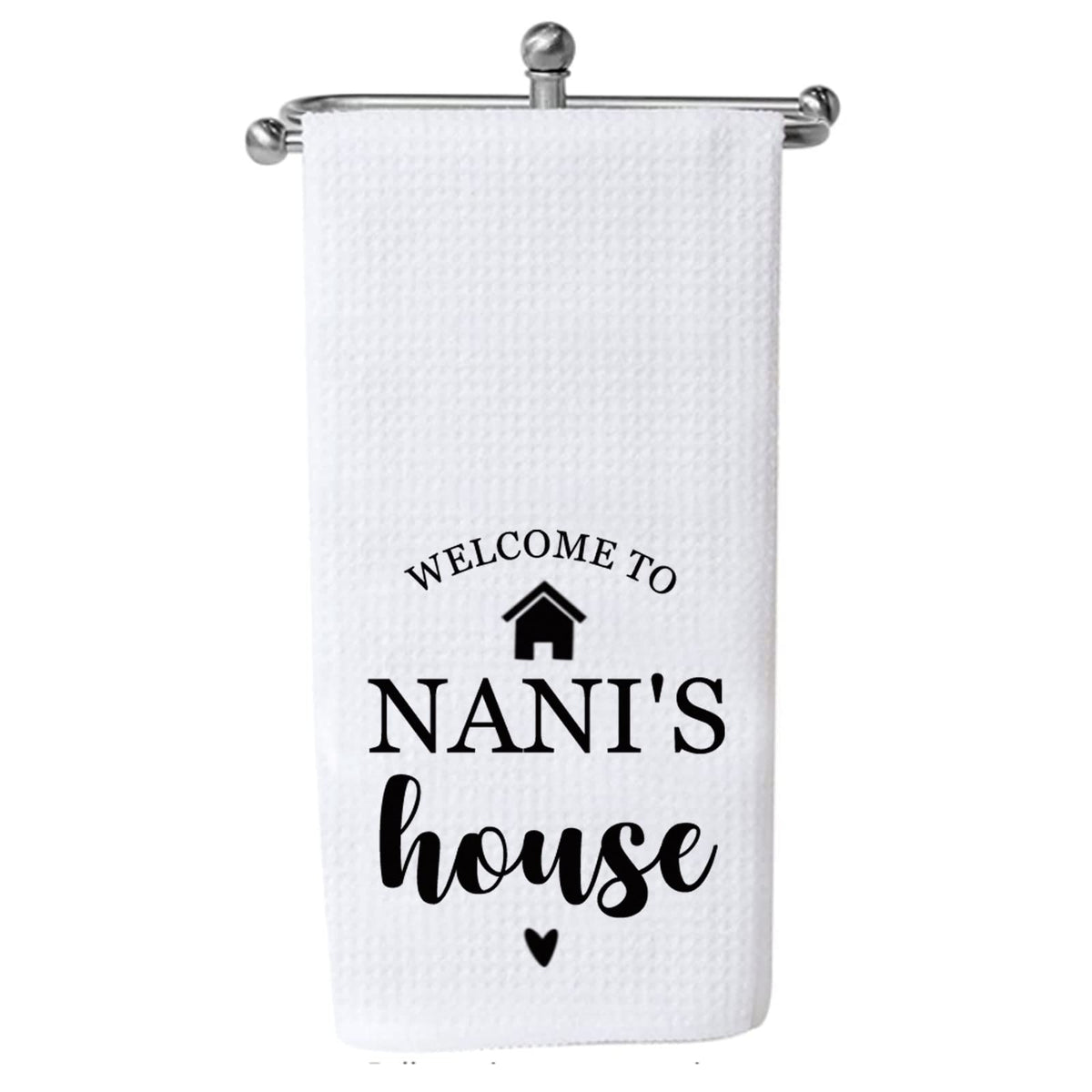 LEVLO Nani Gift Grandma Kitchen Towel Welcome To Nani’s House Grandmother Gifts From Grandkids (NANI'S house MKU)