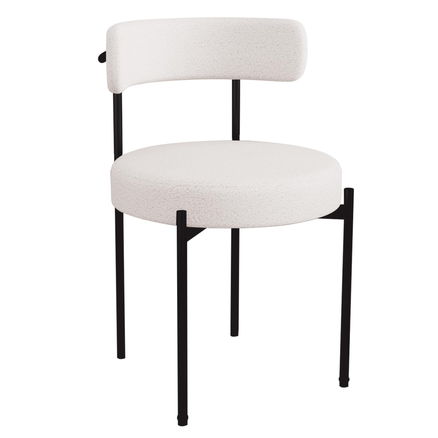 YEEFY Desk Chair No Wheels Vanity Chair Comfy Accent Chair for Living Dining Room Bedroom Home Office Mid Century Modern Upholstered Armless Chair
